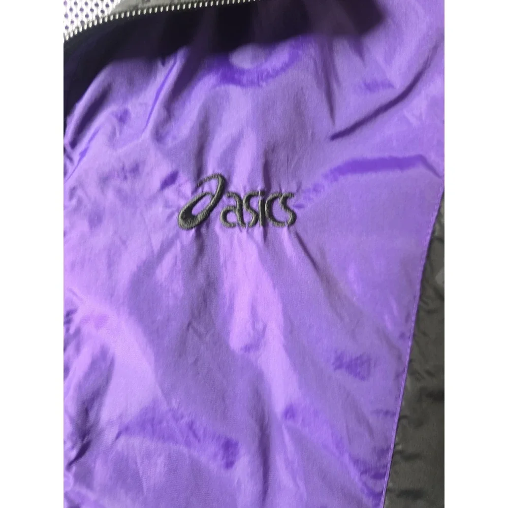 ASICS Vintage 90s Colorblock Windbreaker Jacket Purple Teal Men's Size M Retro